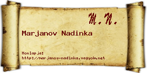 Marjanov Nadinka névjegykártya